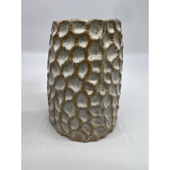 anthropologie tonka and tobacco leaf Anthropologie Honeycomb Textured Glass Candle Tonka & Tobacco Leaf Large